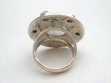 AYRA Moonstone Halo 925 Ring Size 6 - The Jewelry Lady's Store