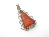 Amber Necklace Pendant Sterling Silver - The Jewelry Lady's Store