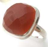 Carnelian Ring Sterling Silver Size 10 - The Jewelry Lady's Store