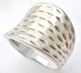 Cigar Band Ring Sterling Silver Size 7 Vintage - The Jewelry Lady's Store