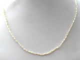Freshwater Rice Pearl Necklace 14K Gold 16" - The Jewelry Lady's Store