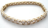 Gold Plated Clear Cubic Zirconia Tennis Bracelet - The Jewelry Lady's Store