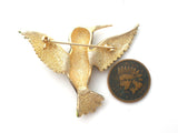 Guilloche Enamel Hummingbird Brooch Pin - The Jewelry Lady's Store
