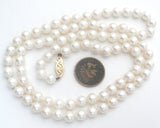 Knotted Pearl 25" Necklace with 14K Gold Clasp - The Jewelry Lady's Store