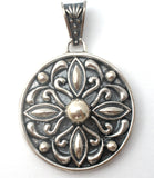 Mexican Samara Medallion Pendant Sterling Silver - The Jewelry Lady's Store