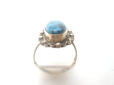 Mexican Turquoise Ring Sterling Silver Size 6.5 - The Jewelry Lady's Store
