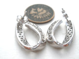 Oval Cubic Zirconia Hoops Post Earrings - The Jewelry Lady's Store