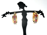 Ruby & Diamond Hoop Earrings Ross Simons - The Jewelry Lady's Store