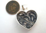 Sterling Silver Cut Out Heart Pendant Vintage - The Jewelry Lady's Store