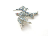 Vintage Blue Bird On A Branch Brooch Pin - The Jewelry Lady's Store