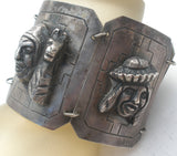 Industria Peruana 900 Silver Vintage Panel Bracelet 123 Grs. - The Jewelry Lady's Store
