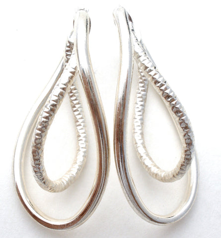 Sterling Silver Double Hoop Earrings Jacmel Mauritius