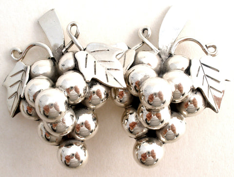 Taxco Grape Earring Sterling Silver Vintage