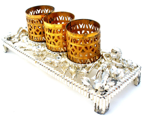 Vintage Lipstick Holder with Cherubs