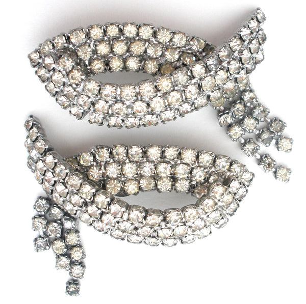 MISC BUTTON SILVER RHINESTONE SHOE CLIP - Dyeable Shoe Store