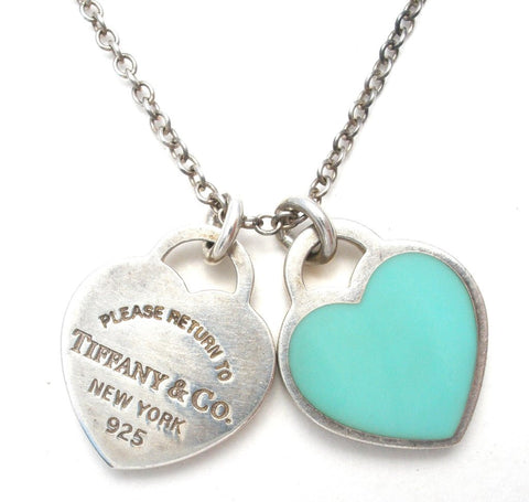 Tiffany and Co blue heart necklace the jewelry lady's store
