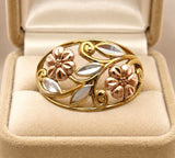 10K Black Hill Gold Flower Ring Size 7 - The Jewelry Lady's Store