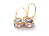 10K Gold Amethyst Dangle Earrings - The Jewelry Lady's Store