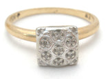 10K Gold Diamond Ring Vintage Size 6.75