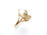 10K Gold Mother of Pearl Ring Size 7