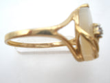 10K Gold Mother of Pearl Ring Size 7