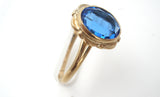 10K Gold Sapphire Ring Size 6.25 Vintage - The Jewelry Lady's Store