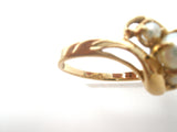 10K Gold Triple Pearl Ring JJ Size 5.5 - The Jewelry Lady's Store