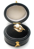 10K Gold Triple Pearl Ring JJ Size 5.5 - The Jewelry Lady's Store