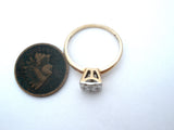 10K Gold Diamond Ring Vintage Size 6.75