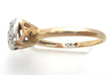 10K Gold Diamond Ring Vintage Size 6.75