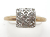 10K Gold Diamond Ring Vintage Size 6.75