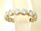 14K Gold Eternity Ring Cubic Zirconia Size 9 - The Jewelry Lady's Store