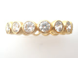 14K Gold Eternity Ring Cubic Zirconia Size 9 - The Jewelry Lady's Store