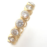 14K Gold Eternity Ring Cubic Zirconia Size 9 - The Jewelry Lady's Store