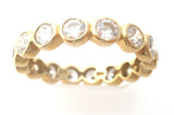 14K Gold Eternity Ring Cubic Zirconia Size 9 - The Jewelry Lady's Store