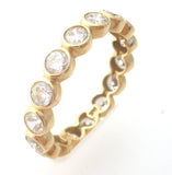 14K Gold Eternity Ring Cubic Zirconia Size 9 - The Jewelry Lady's Store