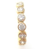 14K Gold Eternity Ring Cubic Zirconia Size 9 - The Jewelry Lady's Store