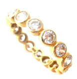 14K Gold Eternity Ring Cubic Zirconia Size 9 - The Jewelry Lady's Store