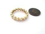 14K Gold Eternity Ring Cubic Zirconia Size 9 - The Jewelry Lady's Store