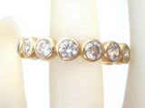 14K Gold Eternity Ring Cubic Zirconia Size 9 - The Jewelry Lady's Store