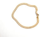 14K Gold Filled Link Charm Bracelet 8" Vintage