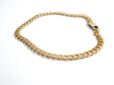14K Gold Filled Link Charm Bracelet 8" Vintage
