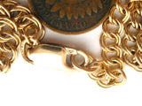 14K Gold Filled Link Charm Bracelet 8" Vintage