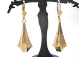 14K Gold Leverback Earrings Dangle - The Jewelry Lady's Store