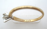 14K Gold Marquis Diamond Solitaire Ring Size 6.5