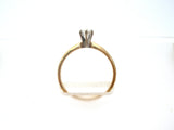 14K Gold Marquis Diamond Solitaire Ring Size 6.5