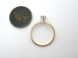 14K Gold Marquis Diamond Solitaire Ring Size 6.5