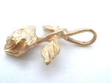 14K Gold Rose Flower Pendant Charm Vintage