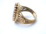 14K Gold Shell Cameo Ring Size 4