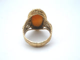 14K Gold Shell Cameo Ring Size 4